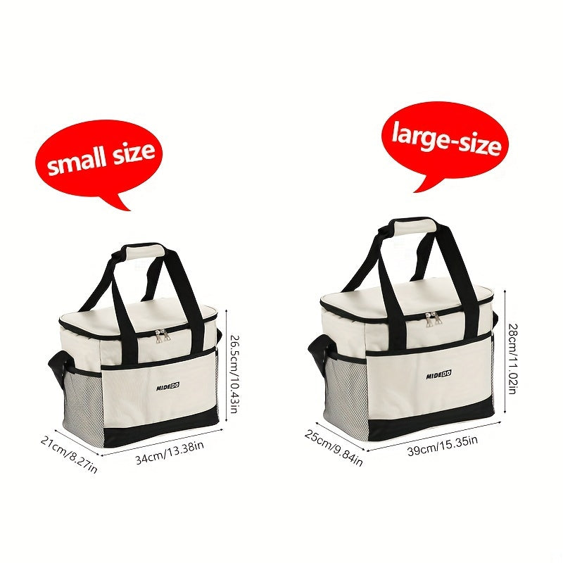 Portable Thermal Bento Bag for Food Delivery and Lunch, Large Capacity Insulated Tote