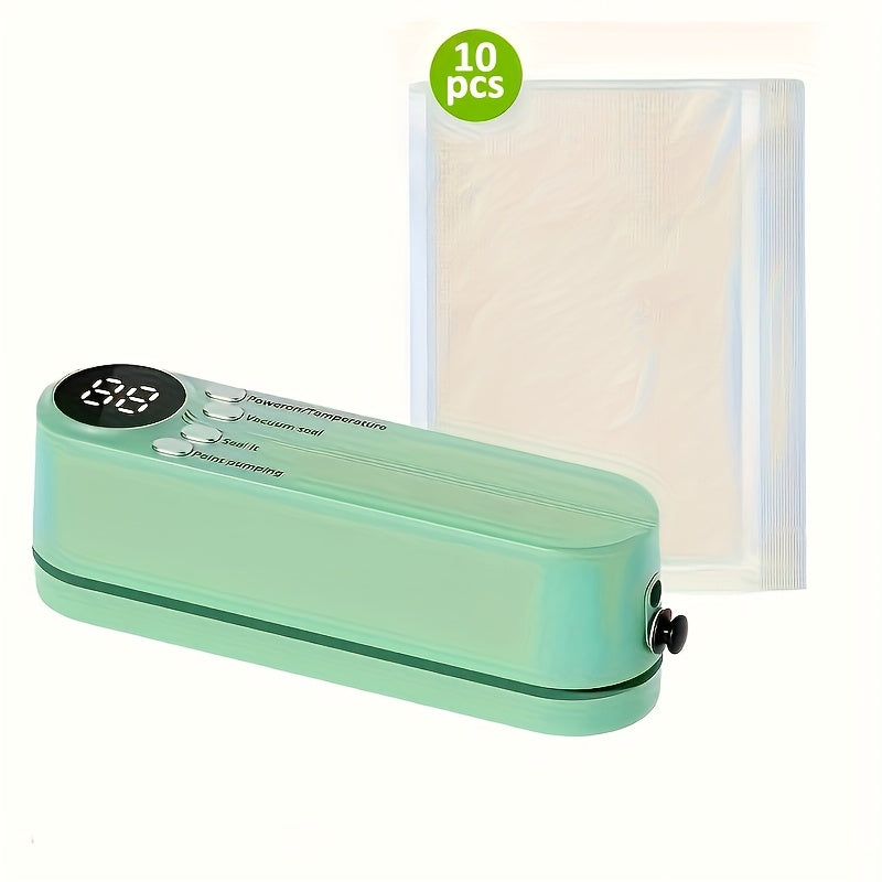 Portable Food Sealer Machine with Sealing Bags USB Rechargeable Snack Sealing System