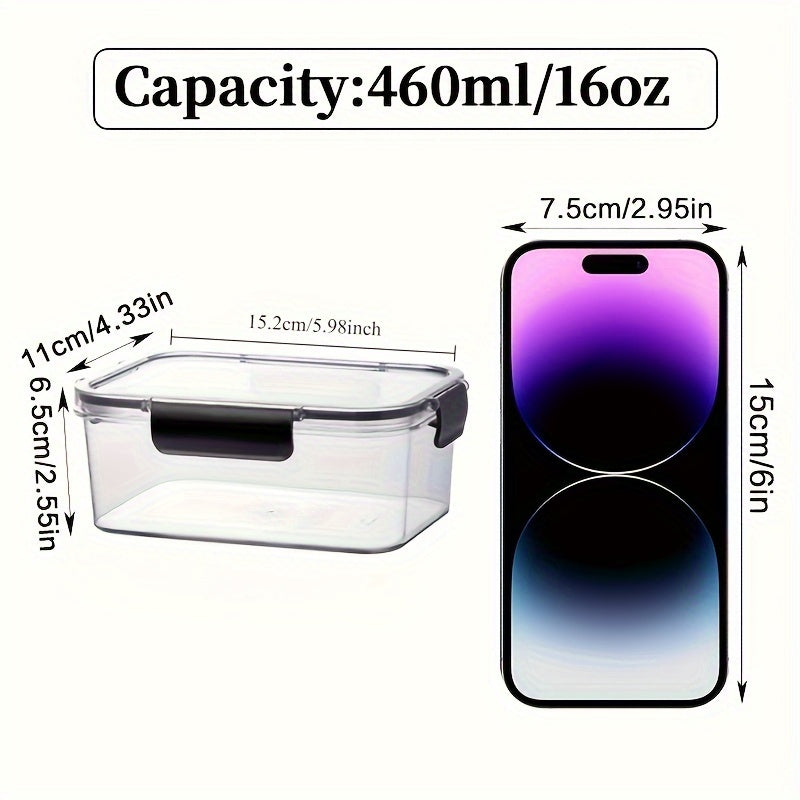 16oz BPA-Free PET Plastic Food Storage Containers with Lids for Kitchen, Office, Travel