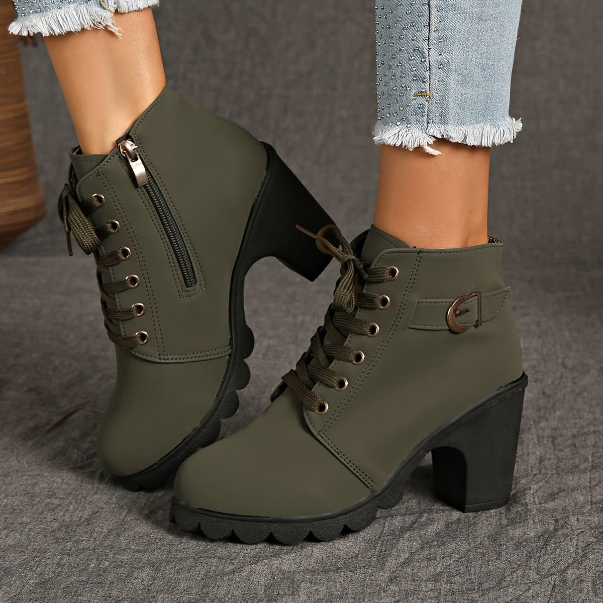 Women's Platform Wedge Boots Non-slip Rubber Sole Winter All-Season