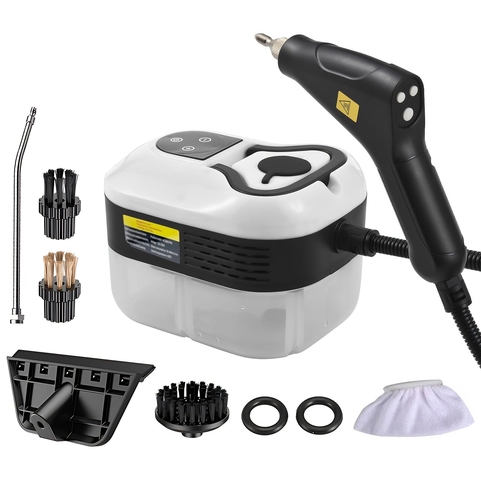 Handheld Steam Cleaner with 6 Accessories Touch Screen 105°C Deep Cleaning 1200ml Water Tank