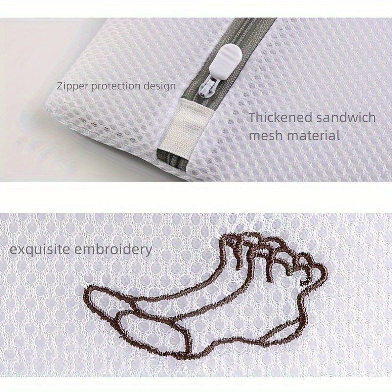 Juego de 6 bolsas de lavandería de lujo para delicados, protección de doble capa, cierre con cremallera, poliéster duradero