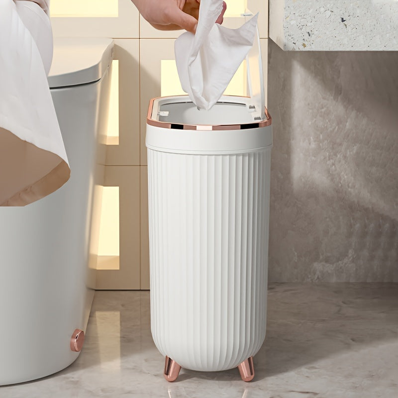 Narrow Slit Trash Can with Lid for Household and Office Use