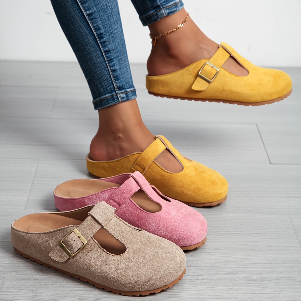 Women's Thick-Soled Mules Slip-On Casual Breathable Comfortable Shoes
