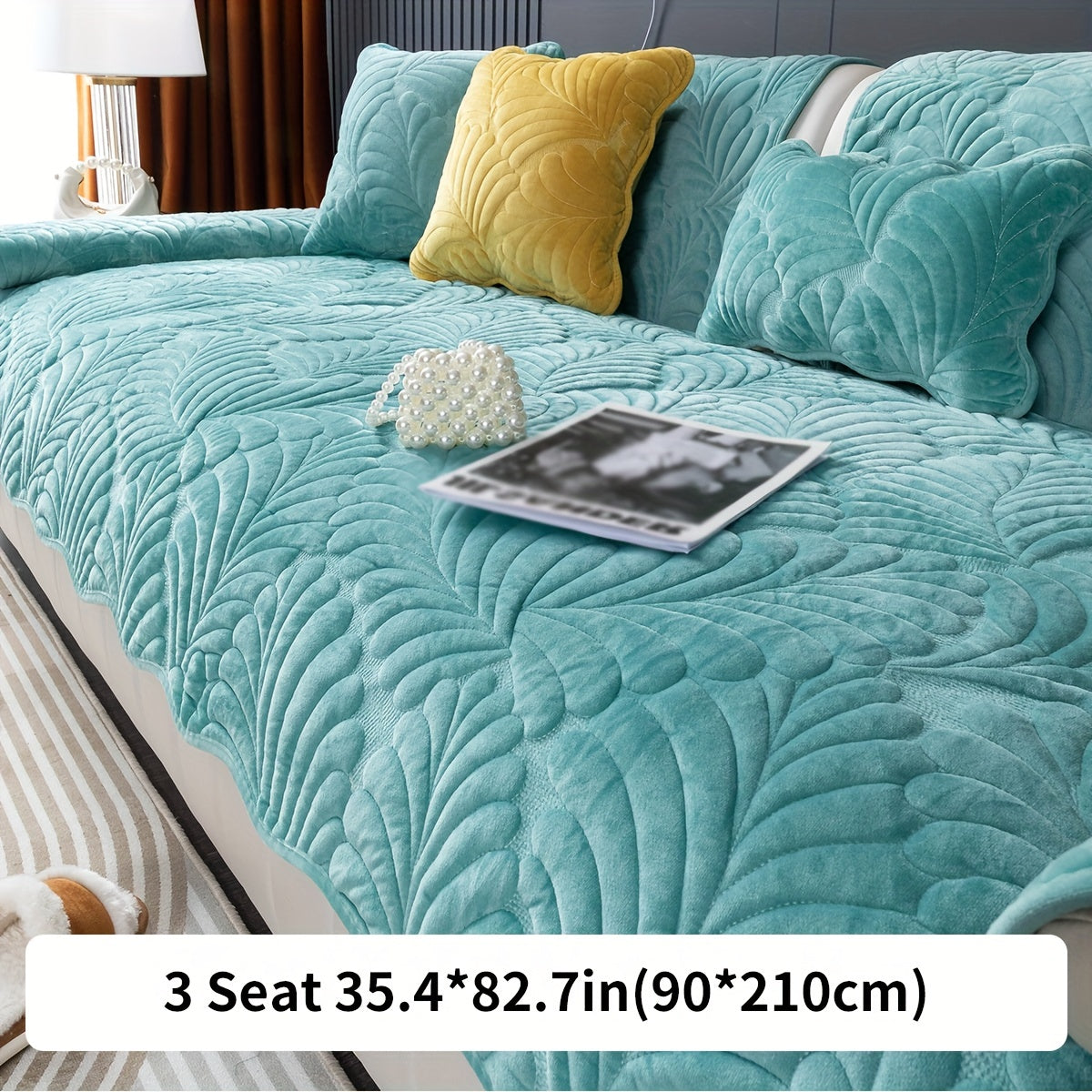 Короткий плюшевый чехол для дивана на все сезоны, идеально подходит для домашнего декора в спальне, офисе или гостиной. Исключает спинку, подлокотники и наволочку.