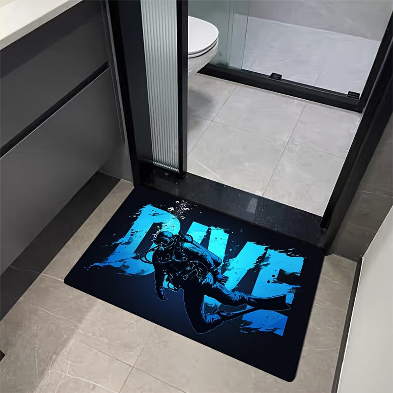 Flannel Anti-Fatigue Doormat Diver Absorbent Non-Slip Machine Washable Entryway Kitchen Living Room Bedroom
