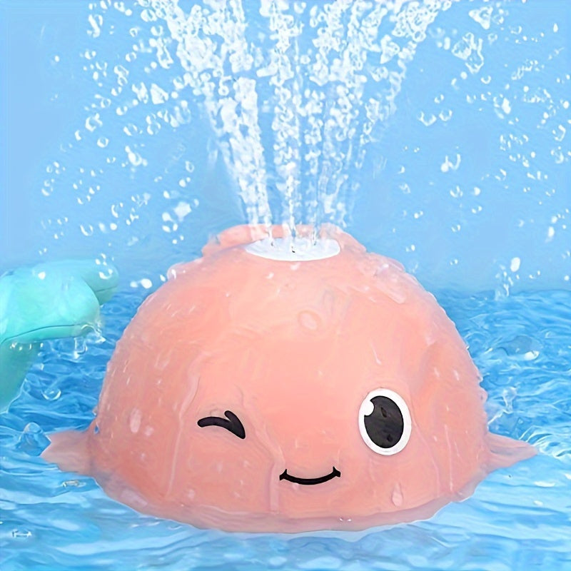 Electric Light Sensing Water Spraying Whale Bath Toy for Children