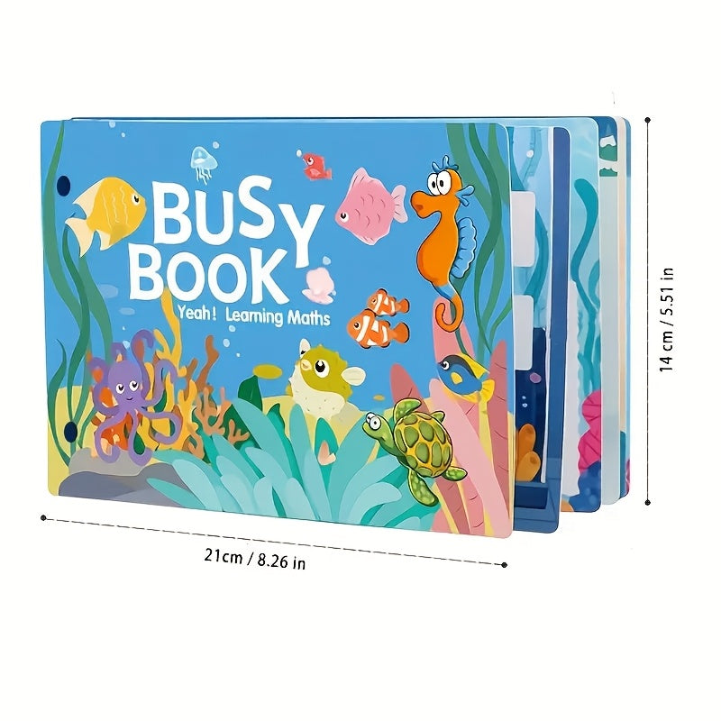 Libro interactivo para niños ocupados para el aprendizaje temprano, lógica cognitiva, habilidades motoras finas, juguete educativo de rasgar y pegar