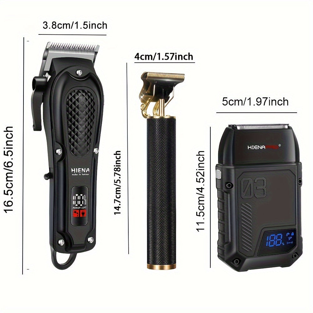 Cortapelos profesionales para hombres, cortapelos de barbero inalámbricos, batería de litio de 1500mAh