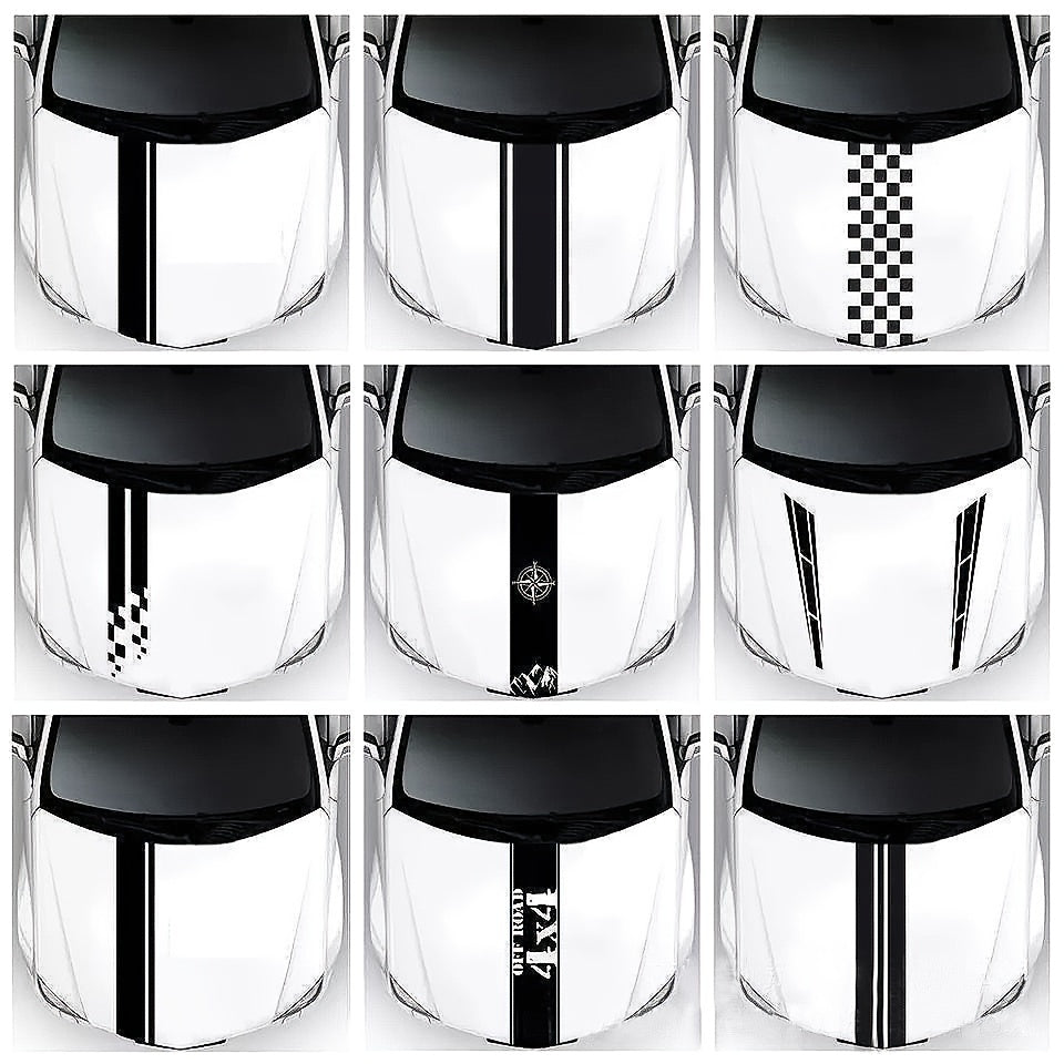 Car Hood Sticker Personalize Stripe Auto Body Decoration Cover Film
