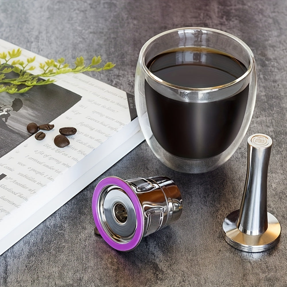 Keurig qurilmalari uchun 2 ta qayta ishlatiladigan zanglamaydigan po'latdan yasalgan K-Cup qahva filtrlar paketi