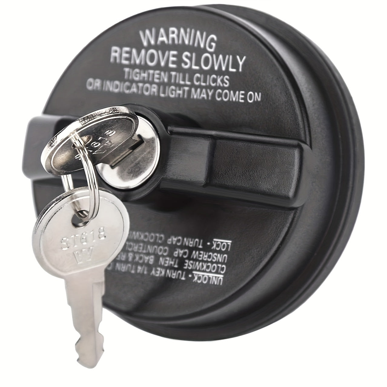 Locking Gas Cap with 2 Keys, Fuel Cap Replacement for Vehicles