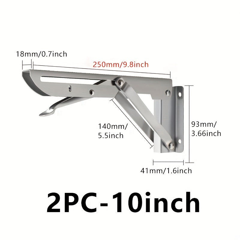 Qoplangan zanglamaydigan po'latdan yasalgan burilish burchakli braketlar, sozlanadigan uchburchak javon qo'llab-quvvatlovchilari, devorga o'rnatish uchun asbob-uskunalar