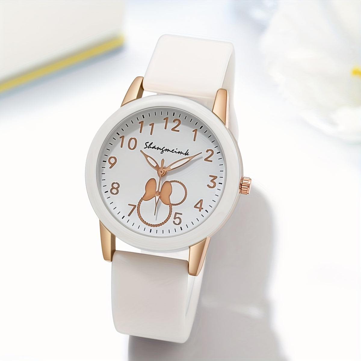 Women's Silicone Wrist Watch with Colorful Candy Design and Round Quartz Dial