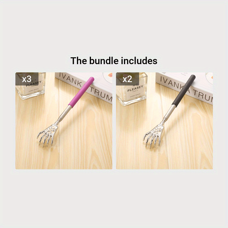 Stainless Steel Retractable Back Scratcher for Itching Relief and Massage