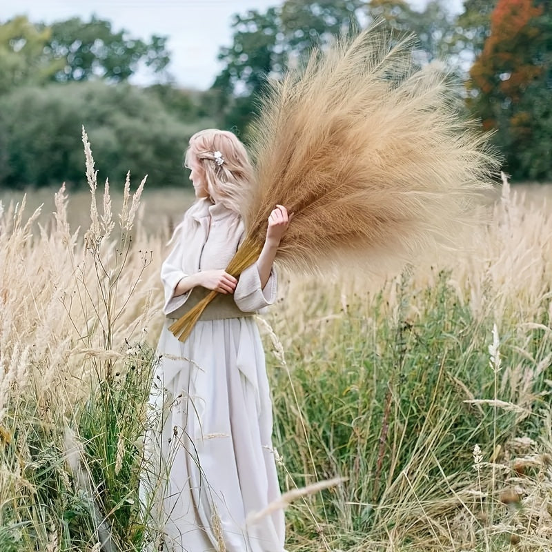 Lifelike Pampas Grass Decor Set 86cm Fluffy Faux Boho Home Wedding Accents