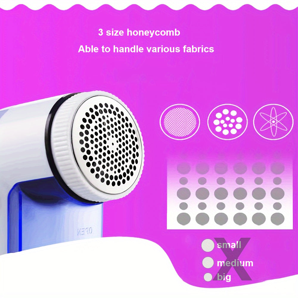 Battery-Operated Fabric Shaver for Removing Lint Fuzz and Pilling from Clothes Bedding Furniture Carpet