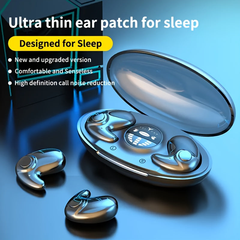 Wireless Sleep Headphones On-Ear Sports Earbuds with Noise Reduction Microphones and Wireless 5.0 for iOS Android Gaming