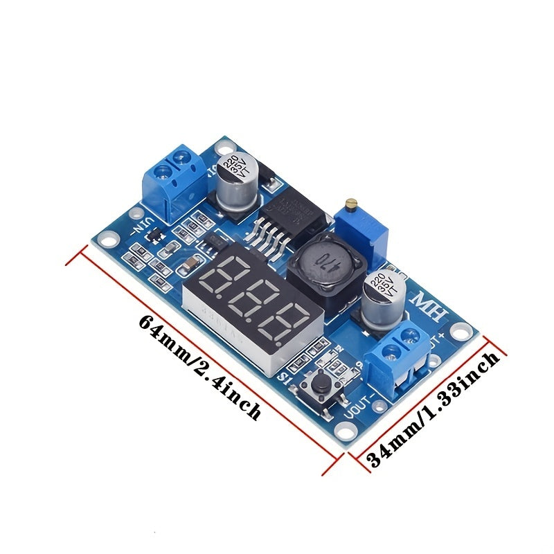 Convertidor Buck DC-DC 3A Regulador de Voltaje con Pantalla LED Salida Ajustable