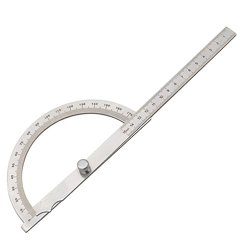 Stainless Steel Angle Measuring Ruler Protractor for Woodworking and Metal