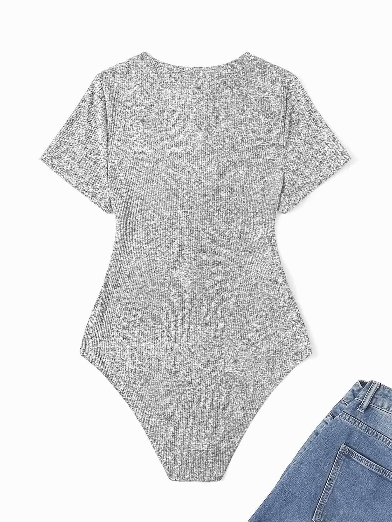 Mono casual de algodón elástico para mujer de tallas grandes de manga corta para todas las estaciones