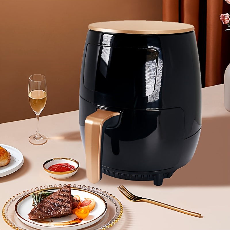 Freidora de aire eléctrica de gran capacidad, acero inoxidable, sin aceite, horno multifunción, freidora profunda