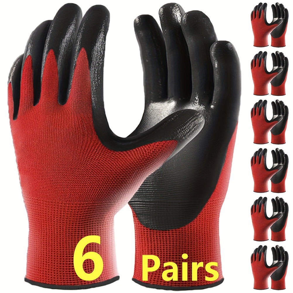 Unisex Breathable Gardening Gloves 3/6/12 Pairs Abrasion-Resistant