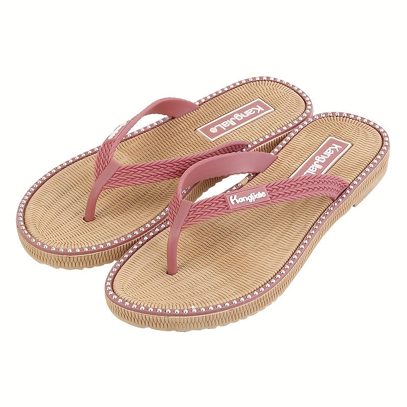 Women's Slip-On Open-Toe Sandals Non-Slip Rubber Sole Casual Summer