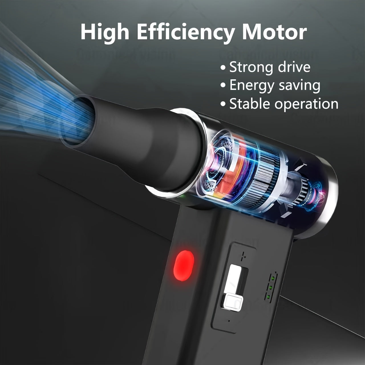 High-Speed Industrial Fan Blower 130,000 RPM Rechargeable Lithium Battery