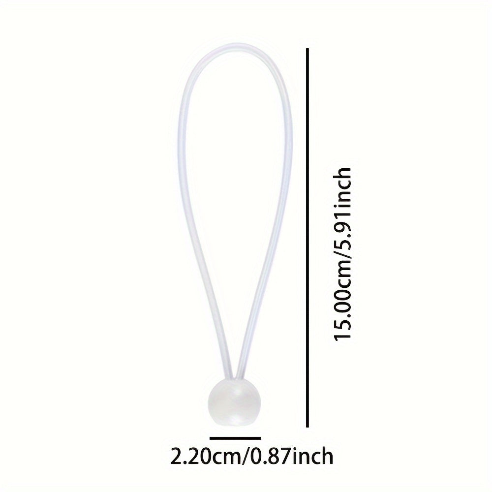 20/50 Pack Heavy-Duty White Bungee Cords for Camping, RV, Indoor Outdoor Use