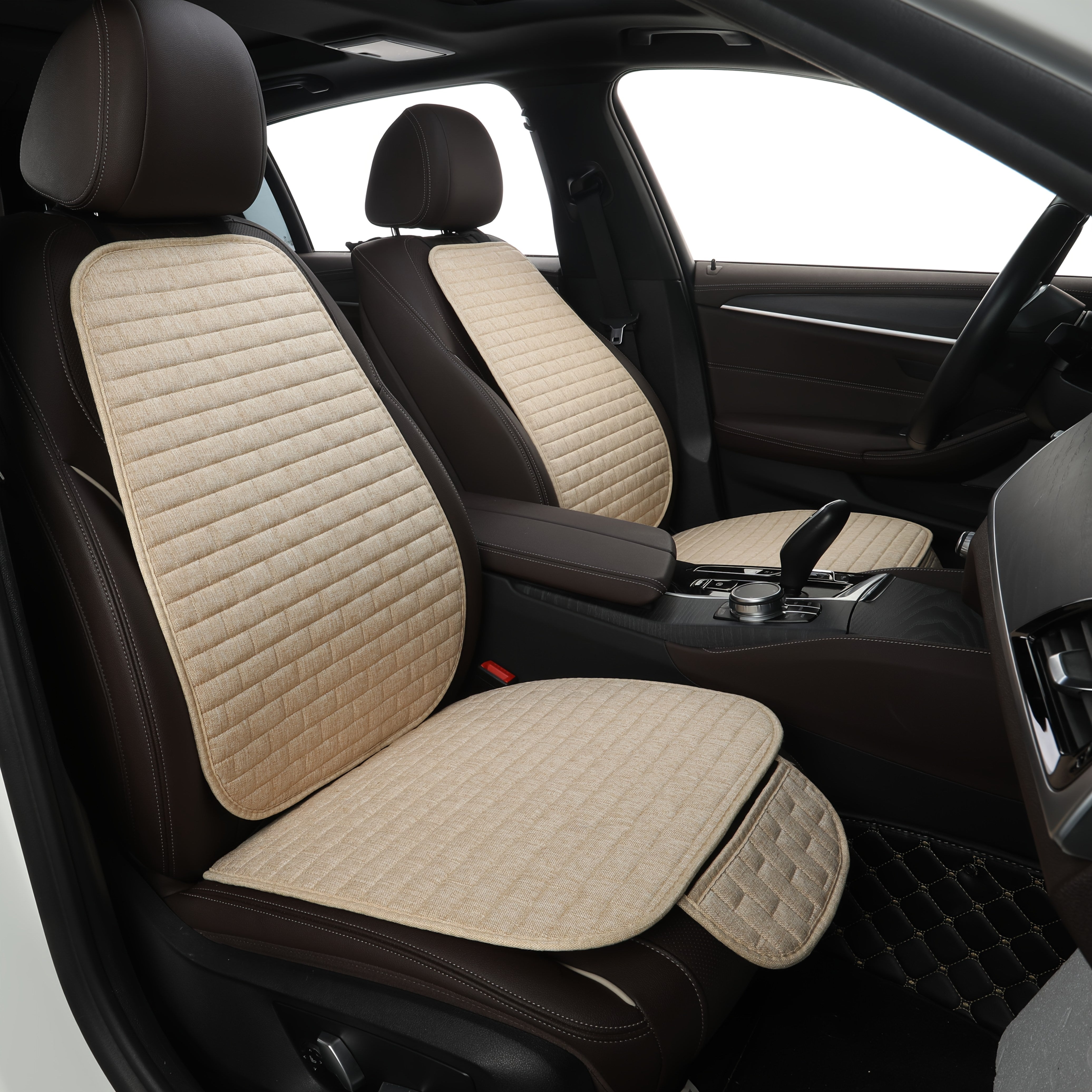 Всесезонный чехол для автомобильного сиденья из полиэстера с моющимися защитными накладками для передних и задних сидений