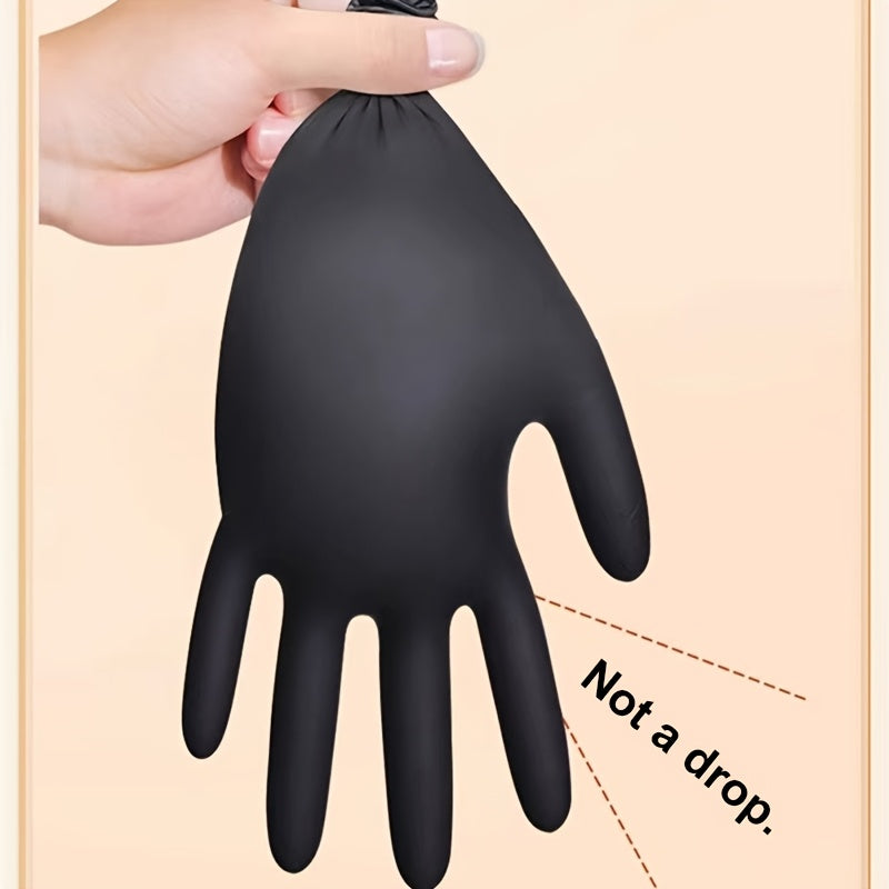 Black Disposable Nitrile Gloves Pack of 100, 50, or 20 for Cleaning, Tattooing, Hair, Pet Care