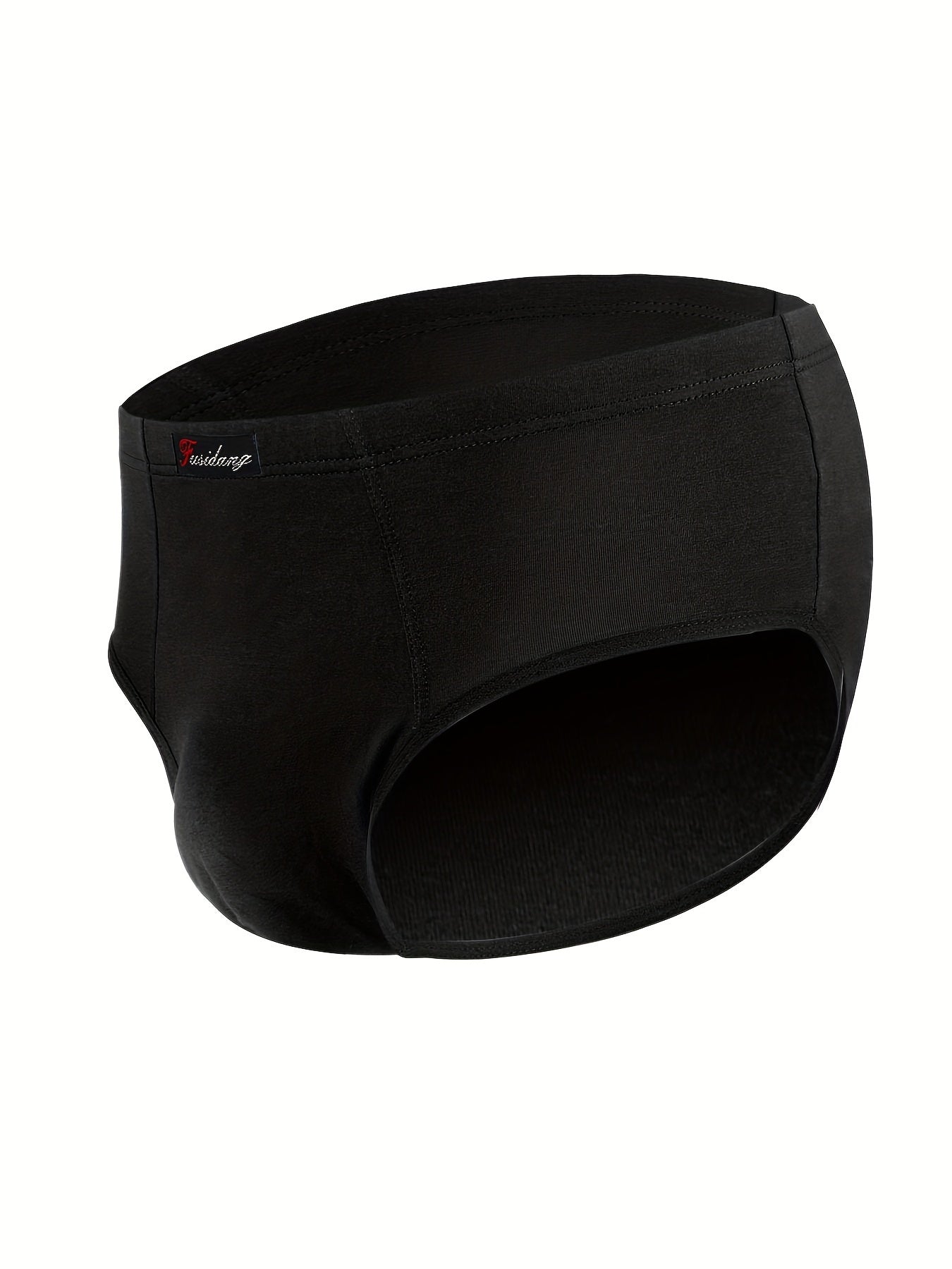 Men's High-Waist Modal Underwear Plus Size Stretchy Briefs for Big and Tall Navy Black Light Blue Dark Gray