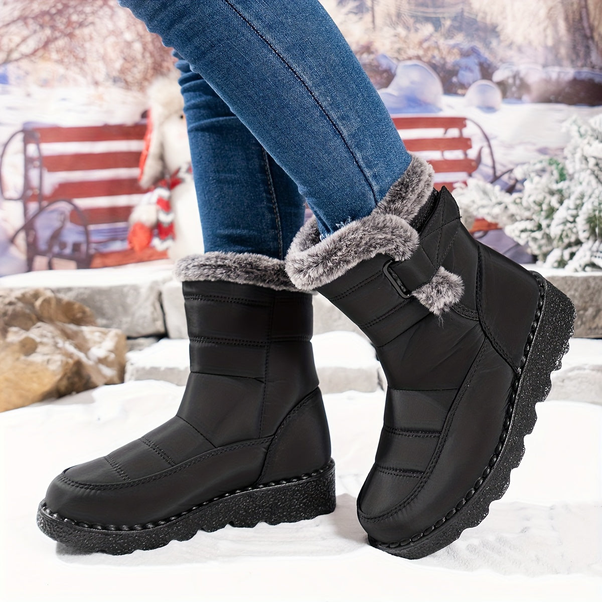 Women's Waterproof Winter Snow Boots Anti Slip Warm Footwear