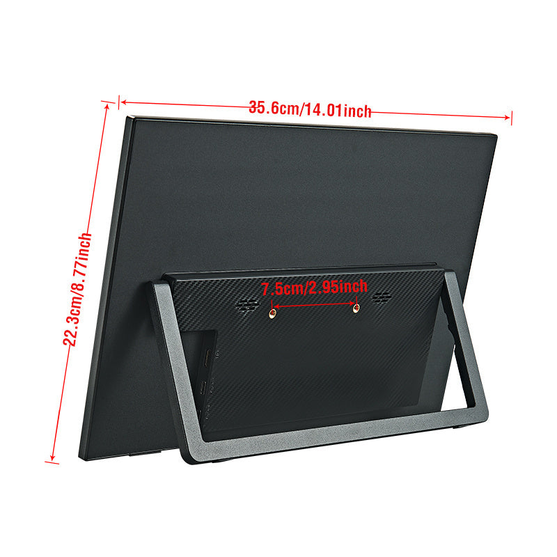 15.6 dyuymli portativ sensorli ekran monitor FHD 1080p USB-C mato uchun noutbuklar, o'yinlar, Raspberry Pi