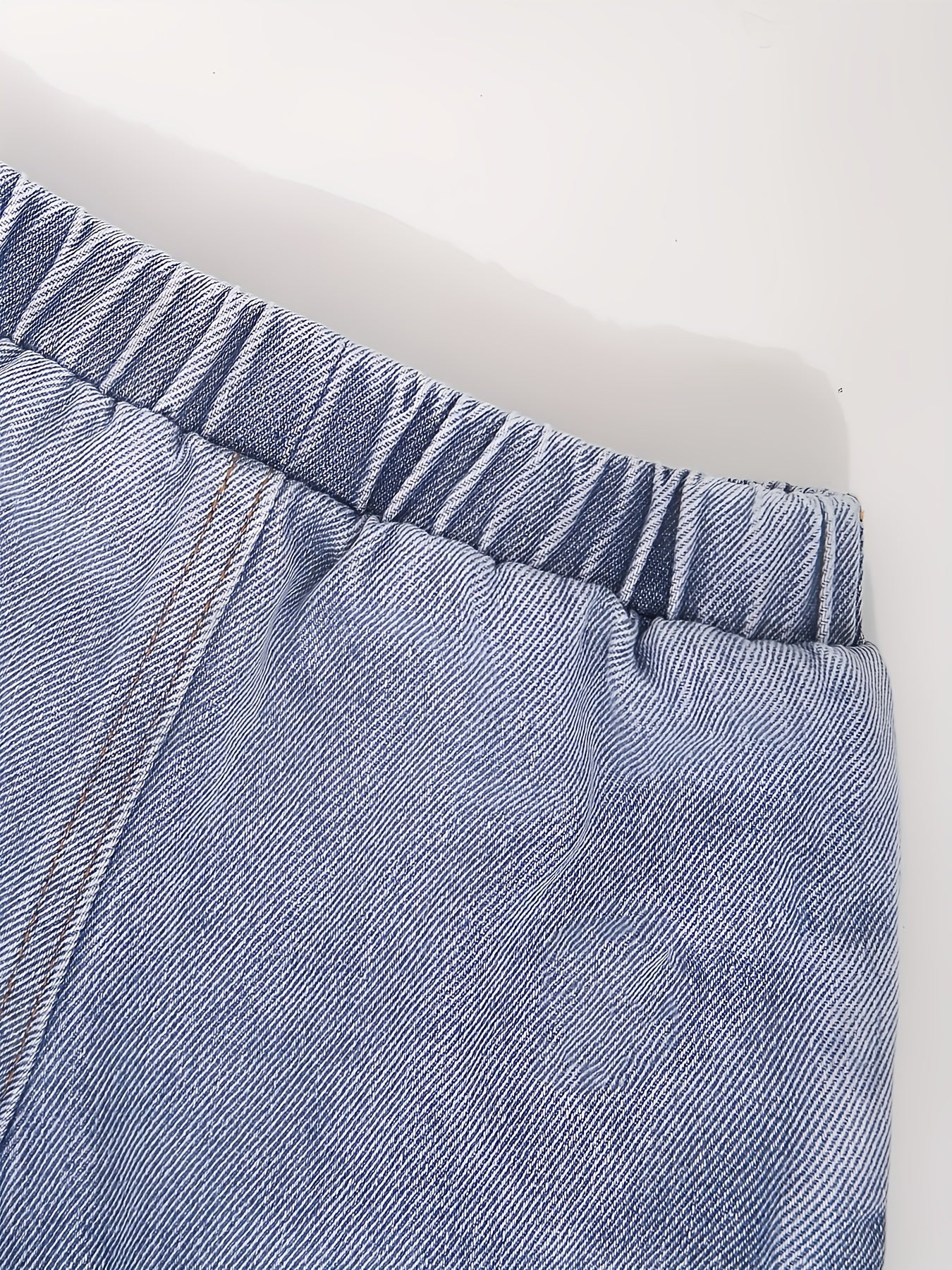 Джинсы для девочек с вышивкой в виде сердца, из смеси вискозы, моющиеся в машине, для весны и осени