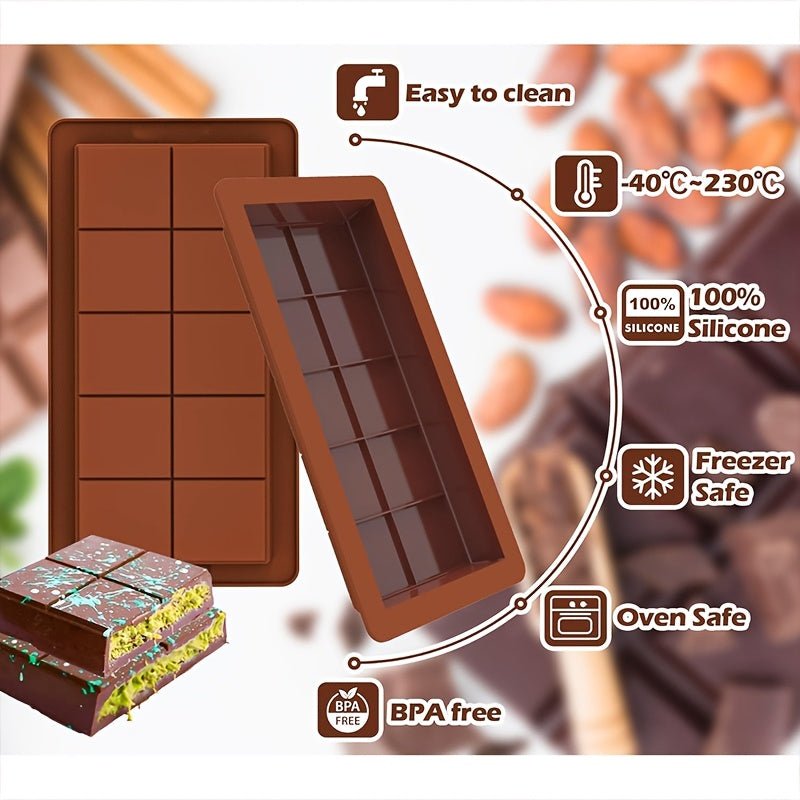 Silicone Chocolate Bar Mold Large Thick 2cm Deep for Making Pistachio Chocolate Bars