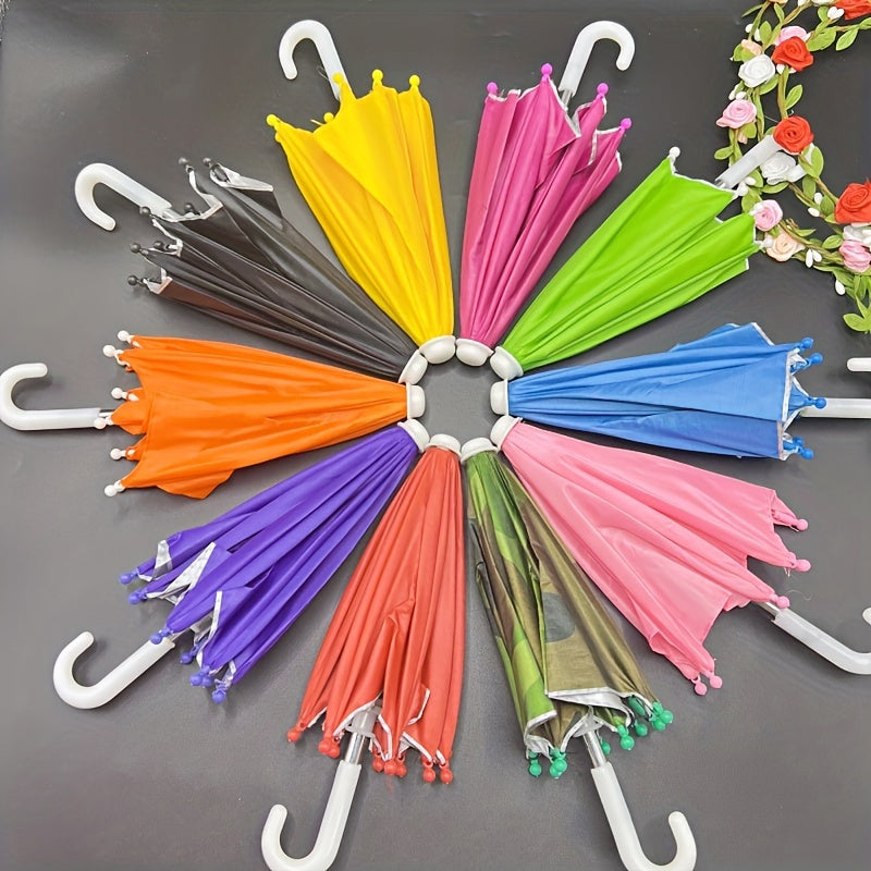 Miniature Garden Umbrellas Set 5/8 Small Decorative Micro Landscape Holiday Craft Props