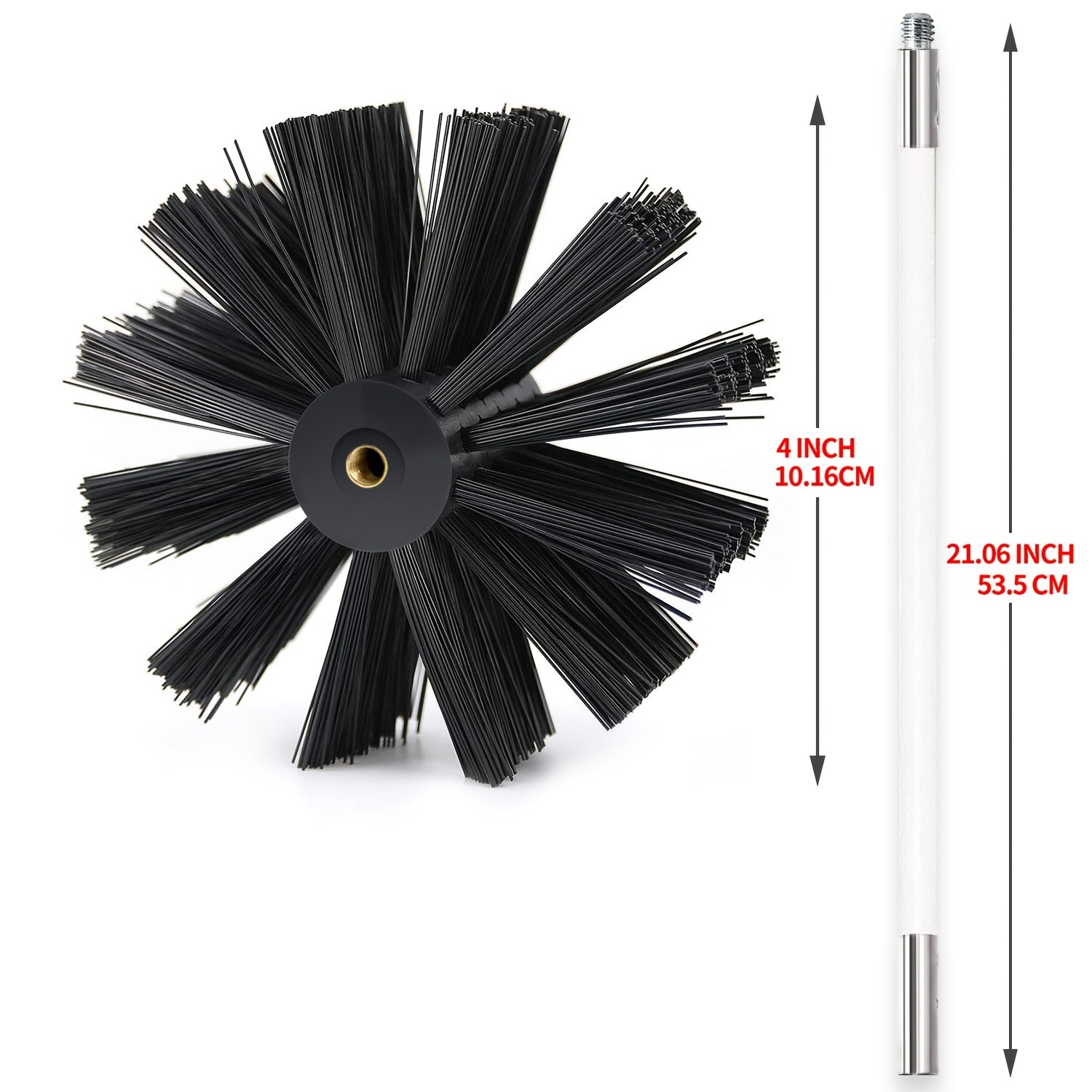 Expandable Dryer Vent Cleaning Brush Kit with Synthetic Brush and Lint Remover