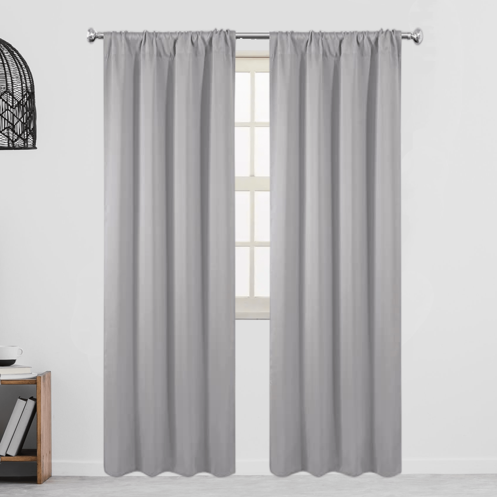 Silvery Rod Curtain for Heat Insulation and Blackout, Room Darkening, 1 Piece