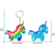 15 ta Unicorn shaklidagi kalit zanjiri to'plami, sumka bezatish va aksessuarlar uchun sekinlar, porloq kalit uzukli pandant