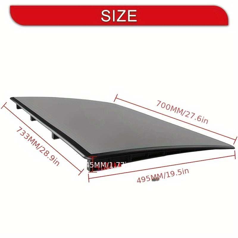 Universal Car Faux Sunroof Black ABS Plastic Front Decoration