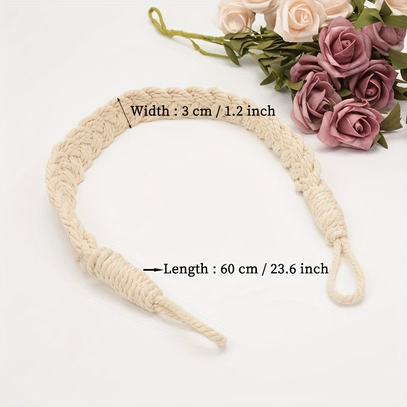 Modern Japanese Curtain Tie Set with Twisted Ropes and Holdbacks for Living Room and Bedroom