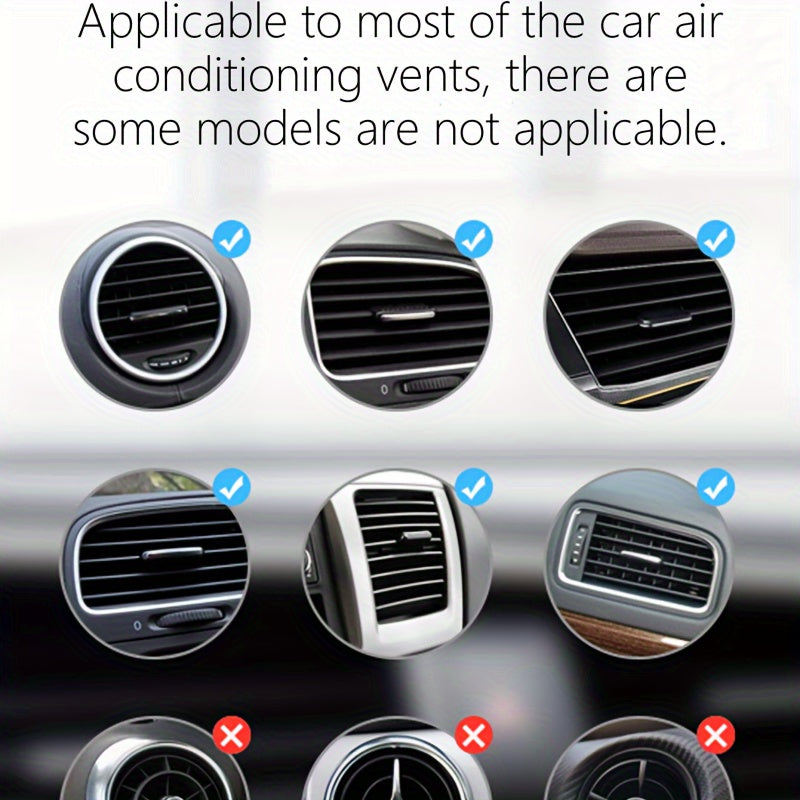 Avtomobil havo chiqarish joyi telefon tutgichi, tortishish oynasi klipi, suv o'tkazmaydigan, sozlanadigan montaj