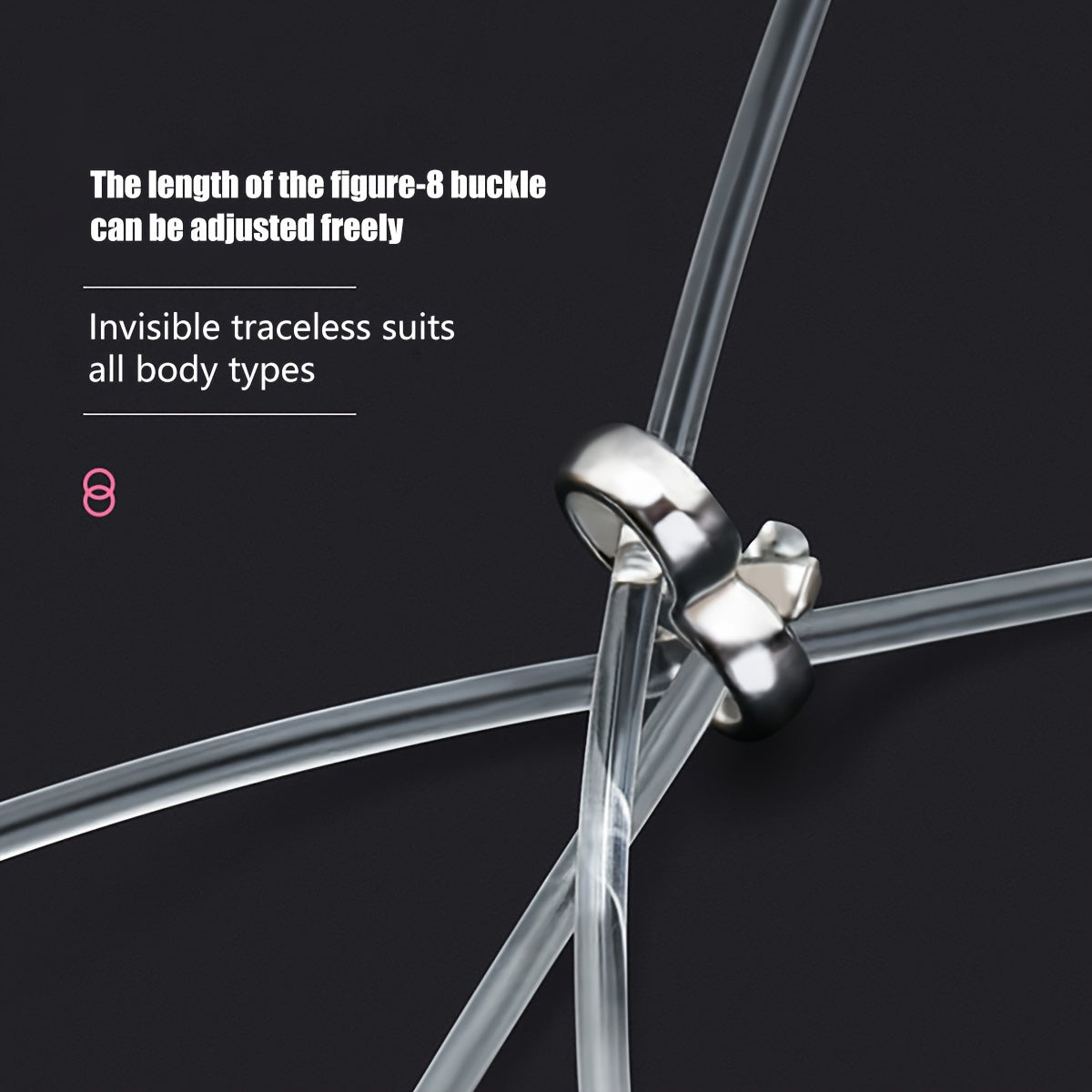 2 Pack Heart and Triangle Hook Bra Accessories with Transparent Thin Straps and Metal Hooks