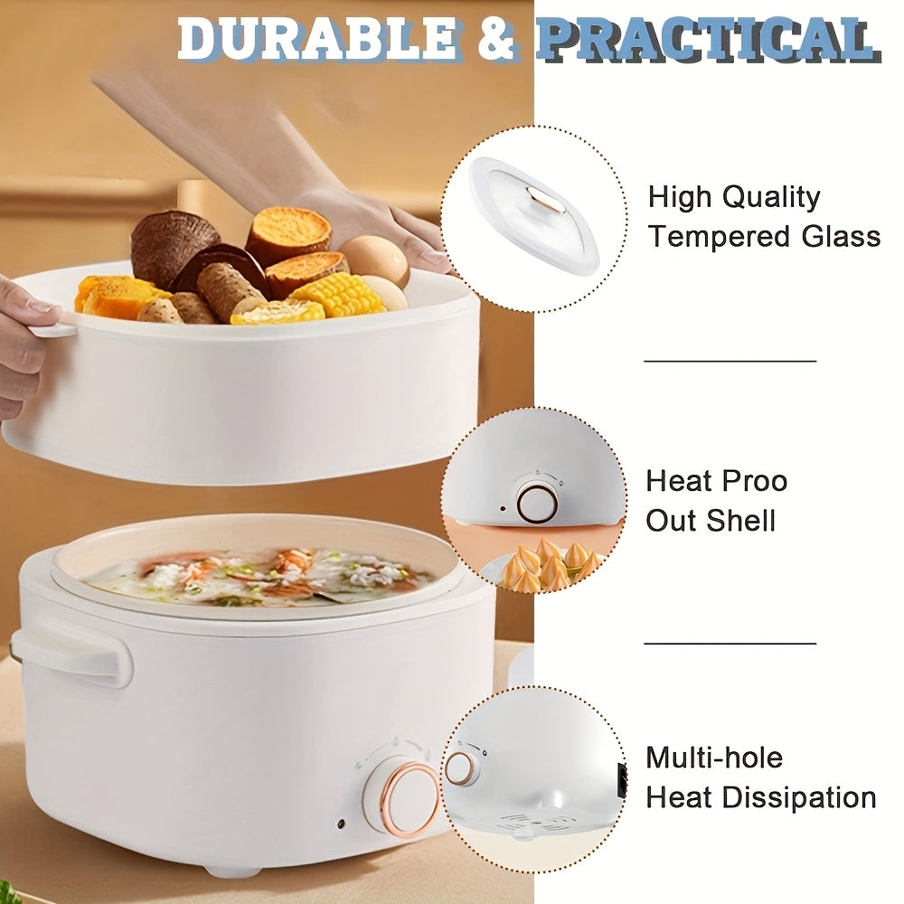 2L keramika qoplamali idishli elektr pechka, ikki tomonlama quvvat, bifshteks, makaron, issiq qozon, ramen uchun ko‘p funksiyali pishirgich. Tez isitish, ortiqcha issiqlikdan himoya.