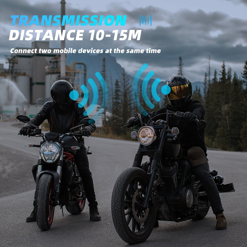 Wireless Motorcycle Helmet Earphone Headset for Hands-Free Calls and Music