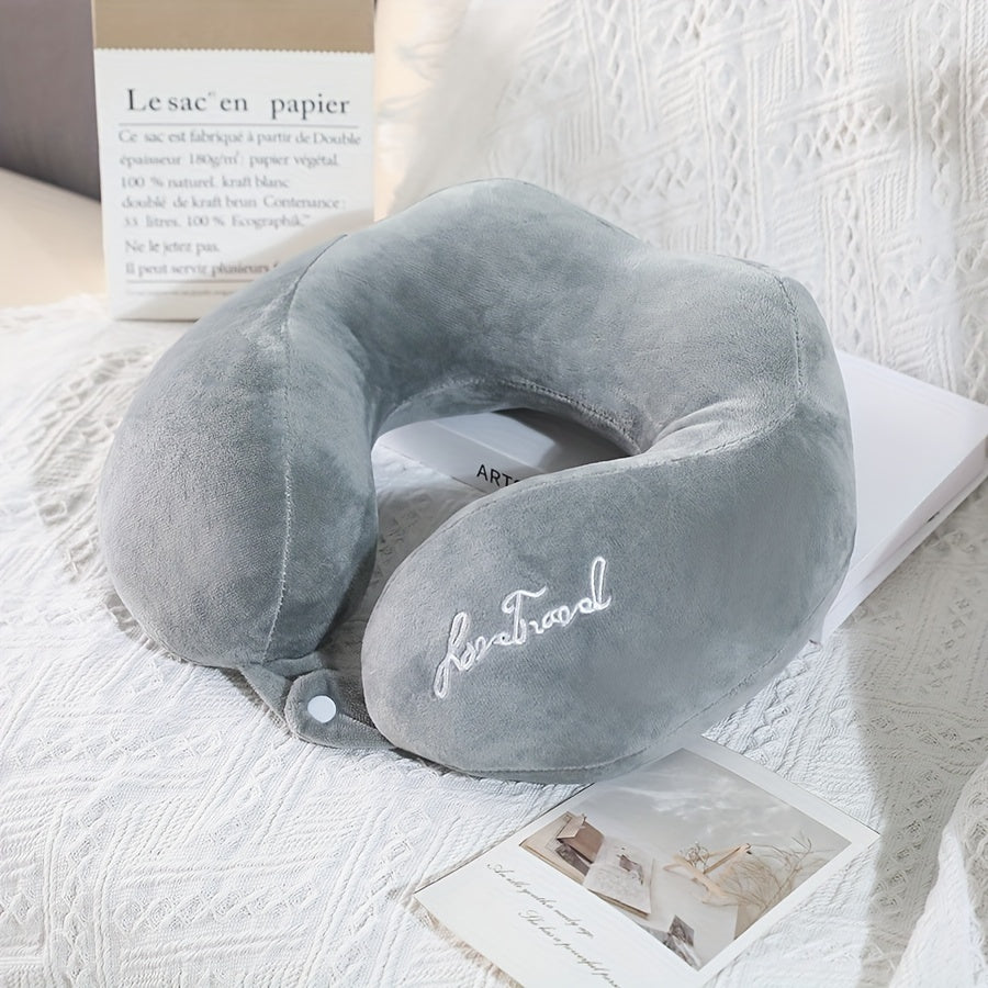 U-Shaped Travel Neck Pillow for Airplanes and Office Naps Portable Support