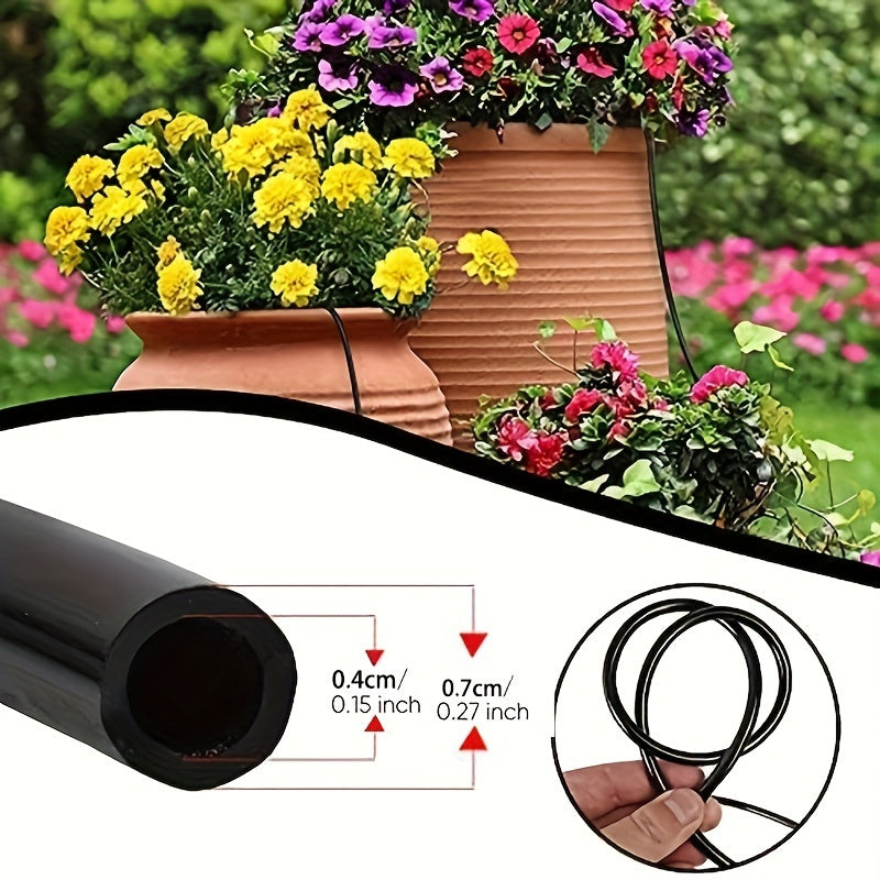 1/4 Inch PVC Drip Irrigation Tubing for Garden Watering Outdoor Patio