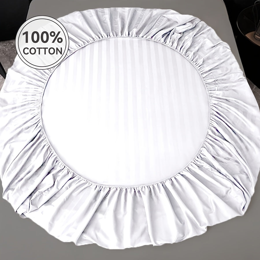 Egyptian Cotton Fitted Sheet King Queen 500 Thread Count Satin Stripe